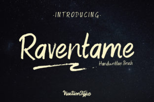 Raventame Font: A Handwritten Typeface for Makers