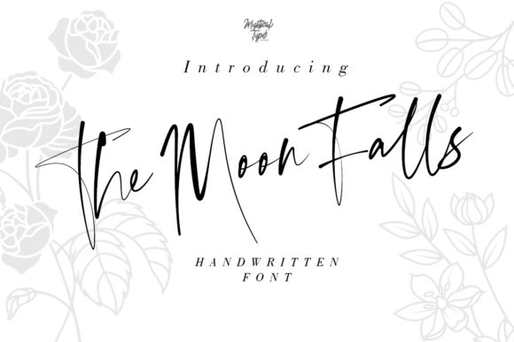 The Moon Falls: A Hand-Drawn Script Font for Branding